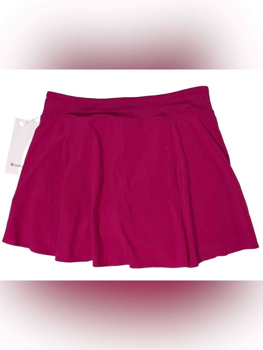 NWT LULULEMON MEDIUM A-LINE SIDE PLEAT TENNIS SKIRT AUTHENTIC PINK FLARE $78